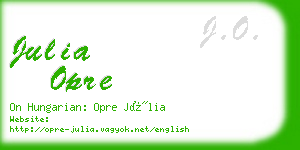 julia opre business card